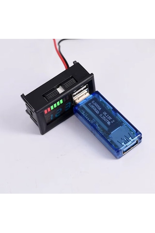 Ic278c, Dijital Voltmetre, Usb Çıkışlı Akü Göstergeli, Dc 12volt Aküler İçin,