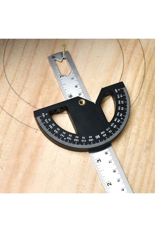Moveevo Ahşap İşleri Manyetik Açı Ölçer 8" - 200mm Abs, Dereceli Çizgi Ve Uzunluk Ölçümü, Pim-dikme Özelliği, Ayrıştırılabilir Kombinasyon