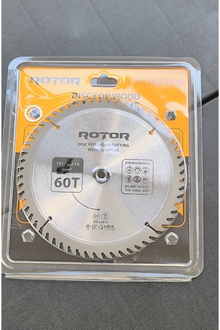 Ahşap Kesme Diski Rotor 185 20/16 Adaptörlü 60t