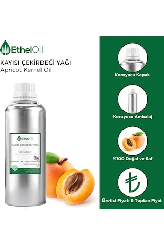 Etheloil Kayısı Çekirdeği Sabit Yağı 1 KG