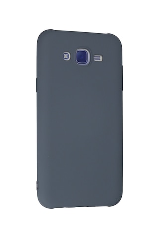 Galaxy J7 Kılıf Nano İçi Kadife Silikon - Gri