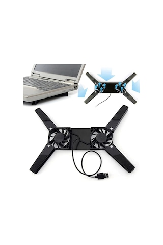 Ultra Küçük Boyutlu Katlanabilir Usb Laptop Soğutucu 2 Fanlı