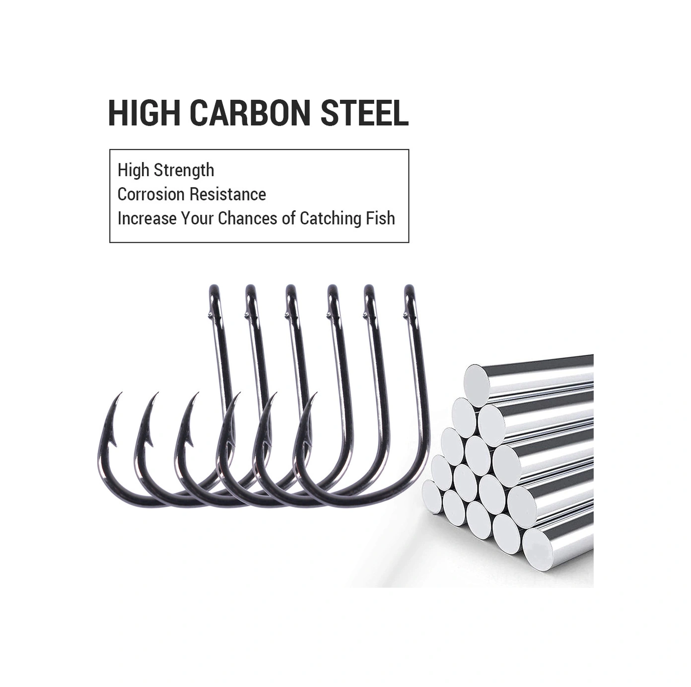 Dianziye 3 100 Adet Yüksek Karbon Çelik Ise Ni Kanal Telli Çengelli Olta İğnesi - Akdeniz, Nehir, Baraj Uygun