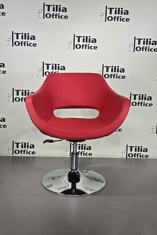 Monaco Çalışma Kuaför Kesim Koltuğu Tepsi Ayak Kırmızı