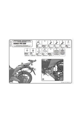 Kappa Klx209 Honda Vfr 1200 F 10-16 Yan Çanta Taşıyıcı Tek Renk