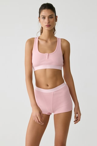 Grimelange Urban Beat Teodora Kadın Şeker Pembe/ekru Boxer Şort Şeker Pembe/ekru