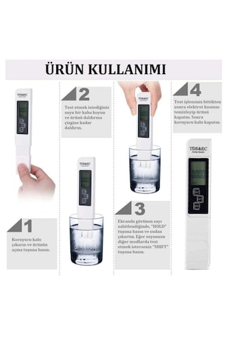 Multifonksiyonel Tds Iletkenlik Ölçer Ec Metre Yeni Model 1