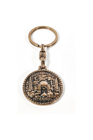 Antik Bronz Ayasofya Hagia Sophia Figürlü Metal Anahtarlık İstanbul Un Tarihi Ve Ruhunu Taşıyan Çok Renkli
