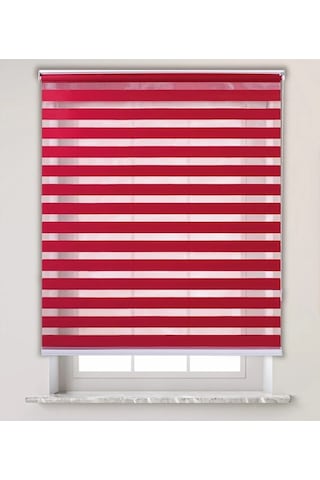 Venassa Kirmizi Bambu Zebra Stor Güneşlik Perde