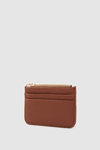 Shule Bags Nook Fermuarlı Charm Kartlık Taba