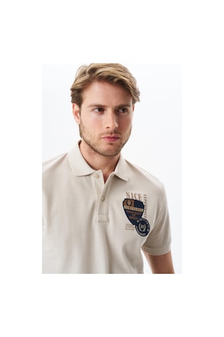 AR-MA Arma Erkek Yazı Baskılı Regular Fit % 100 Pamuk Pike Polo Yaka Tişört Y29374355802 Bej