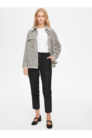Faik Sönmez Simli Kadın Tüvit Tunik 69602 Siyah