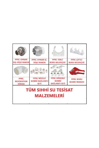 Su Tesisat Pprc Boru - Ek Parçaları *Ürün Ve Çap Seçiniz* Formül