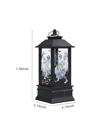 Vkemall Korkunç Desenli Halloween Led Feneri - Retro Stil, Pil İle Çalışır, Ev Bahçe Partisi Dekorasyon Aleti Diğer