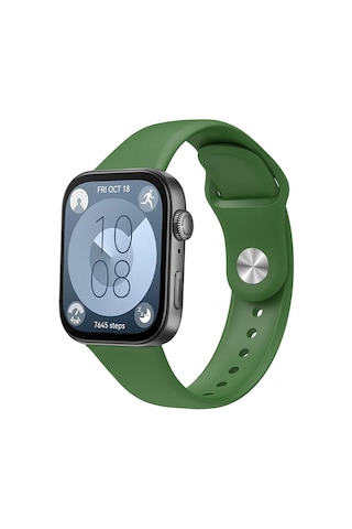 Huawei Watch Fit 3 Krd-11 22mm Silikon Kordon-koyu Yeşil Koyu Yeşil