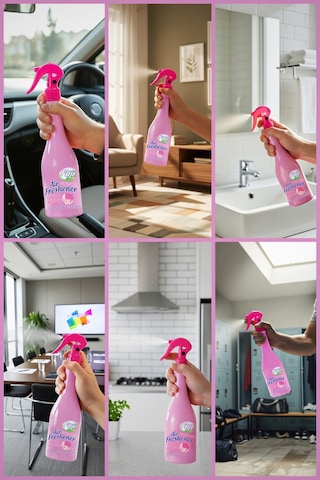 Fuji Pudra Oda Spreyi 400 Ml - 6'lı Eko Paket Air Freshener Neon Pudra Oda Kokusu