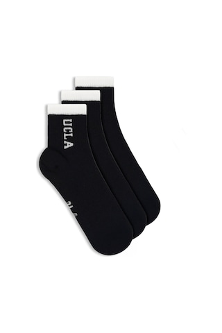Ucla Julıo 3'lü Siyah Uzun Jakarlı Pamuk Standard Fit Unisex Çorap
