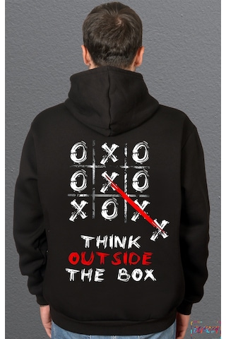 Bumeta Xox Kalıpların Dışına Çık Sweatshirt Unisex Kapüşonlu Hoodie 001