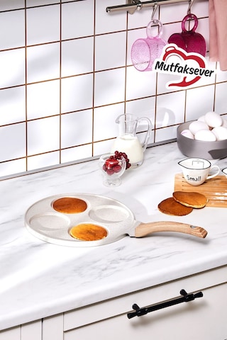 Karaca  Mutfaksever Biogranit 4 Eggs Pankek Tava 26 Cm Krem