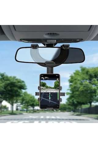 Araba Dikiz Aynası İçin Cep Telefonu Tutucu 360 Derece Dönebilen Ayarlanabilir Çok Fonksiyonlu Kolay Montaj 2 Mixed