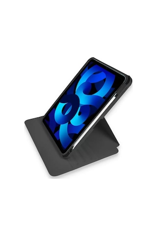 Apple iPad Uyumlu 10.2 7.nesil Kılıf Starling 360 Kalemlikli Tablet Kılıf - Siyah Arka Kapak