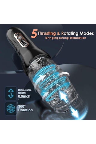Erofoni Otomatik 25 CM İleri Geri Teleskopik Hareketli Usb Şarjlı Teknolojik Suni Yapay Vajina Mastürbatör