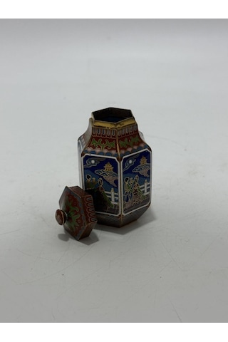 Antika Cloisonne Minyatür Kavanoz 8,1x4,2cm 134