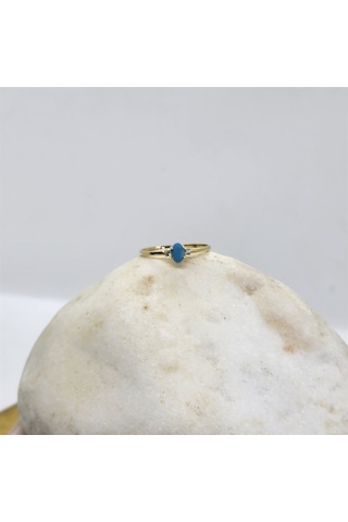 0,40 Ct Firuze Taşlı Tektaş 14 Ayar Altın Yüzük-Tektaş Altın Yüzü 552950077