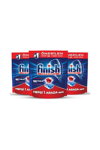 Finish Hepsi Bir Arada Max Bulaşık Makinesi Deterjanı 3 x 100 Tablet