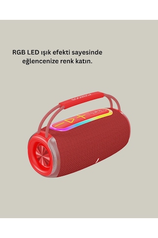 Mey İthalat Rgb Led Işıklı 20w Taşınabilir Bluetooth Hoparlör Ipx6 Suya Dayanıklı