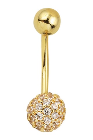 Bilezikci Kadın 14 Ayar Atın Göbek Piercing Sarı