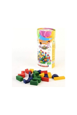 Kr016 Woodoy 100 Parça Küçük Kovalı Bloklar 12