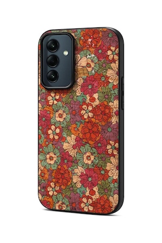Samsung Galaxy Uyumlu A35 5g Kılıf Zebana Vintage Kumaş Kılıf Desen 1