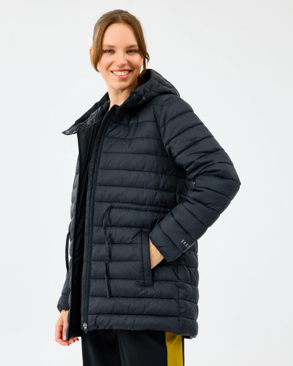 Skechers W Light Weight Quilted Jacket Kadın Siyah Mont S2520206-3817 Siyah