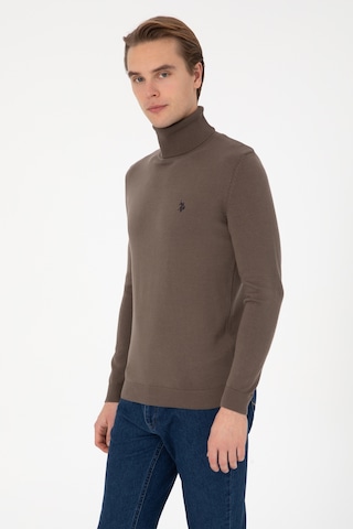 U.s. Polo Assn. Erkek Vizon Kazak /triko 50313640-vr052 Vızon