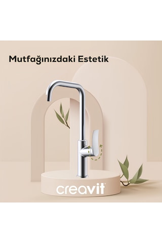 Creavit Lua Lavabo Banyo Eviye Bataryası 3'lü Set LU1500-LU2500-LU8500 Krom