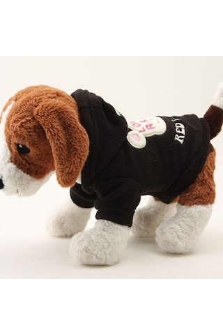 Köpek Ve Kedi İçin Polarlı Kışlık Sweat Love Red & Blue
