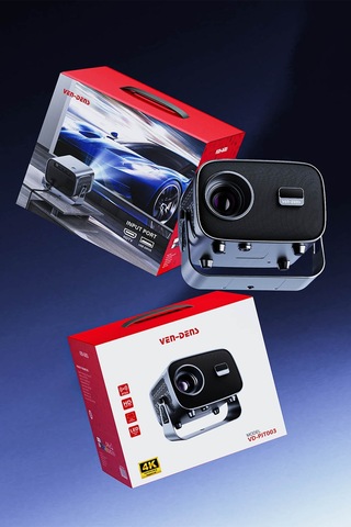 Vd-pjt003 Android 14 Akıllı Projeksiyon Cihazı, 4k Destekli 720p Hd Mini Projektör, 160 Ansı Lümen, İos Ve Android Ekran Yansıtma, Bluetooth 5.3, Hdmı, Çift Usb, 360 Döner Stand, 5w Hoparlör