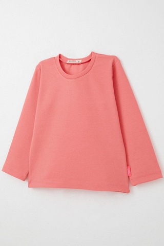 Breeze Kız Bebek Uzun Kollu Tişört Basic 9 Ay-3 Yaş, Mercan Mercan