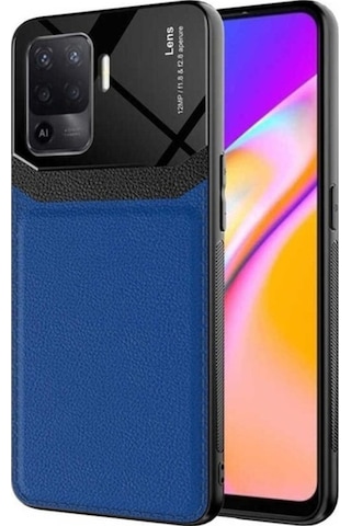 Oppo Reno 5 Lite Kılıf Zore Emiks Kapak Lacivert