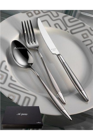 Aryıldız 89 Parça Elegant Prestıge Mat Çatal Kaşık Bıçak Seti Gümüş