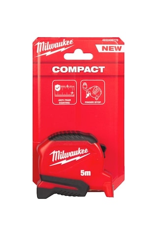 Milwaukee 5 Metre Şerit Metre Compact Anti-tear Finger Stop - 4932498778 5 M