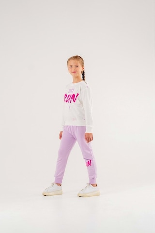 Run Baskılı 2 Ip Mevsimlik Kız-erkek Takım - Coppa -ekru-lila - 3 Yaş Çok Renkli