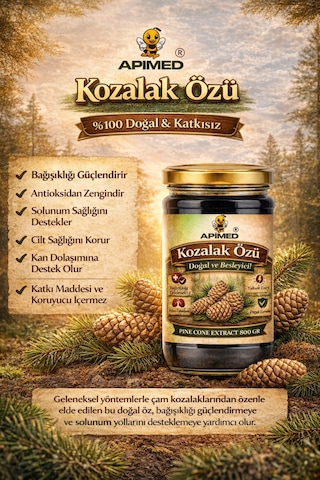 Servi Kozalak Özü 2 800 Gr %100 Doğal Katkısız Çam Kozalağı Ekstraktı Yoğun Kıvam