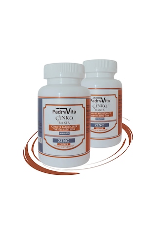PadroVita Çinko ve Bakır İçeren Takviye Edici Gıda 2 x 60 Kapsül