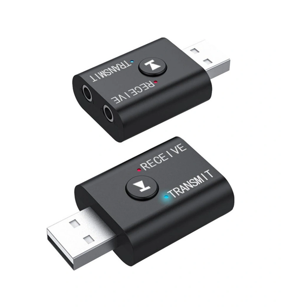 Youmex Siyah Bt5.0 Bluetooth Verici-alıcı 2'li 1, Mikrofonlu Araç Bilgisayar Hoparlörü İçin免提 Ses Aktarıcı