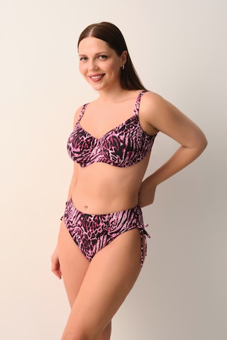 Suwen Janet Yüksek Bel Toparlayıcı Bikini Alt Sb2682012001200 Pembe Leopar Desenli