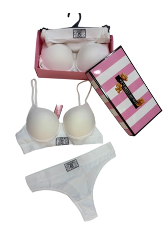 Victoria's Secret Victoria"s Secret Push Up Set Alt Üst Dolgulu Sütyen Ve Külot Takım 2"li Set Beyaz