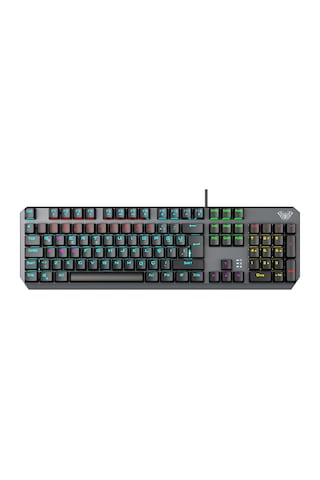 Aula F2066 Blue Switch Rgb Makrolu Kablolu Gaming Türkçe Mekanik Oyuncu Klavyesi