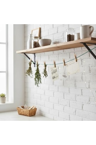 10 Metre Pvc Kaplı Çelik Çamaşır İpi Dayanıklı, Paslanmaz, Kopmaya Karşı Güçlü Balkon, Bahçe Ve Banyo Kullanımı Açık Ahşap